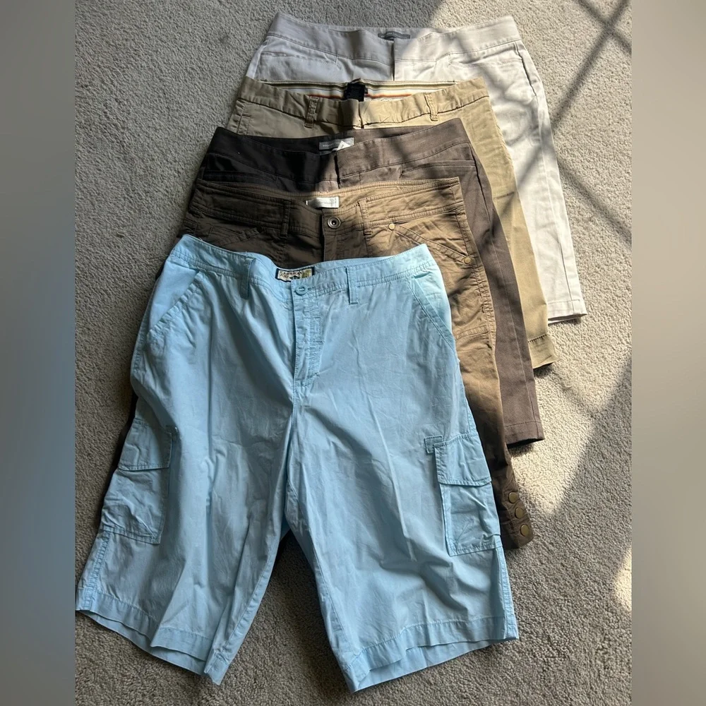 Christopher & Banks Light Blue Women's Cargo Shorts
